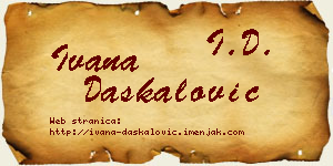 Ivana Daskalović vizit kartica